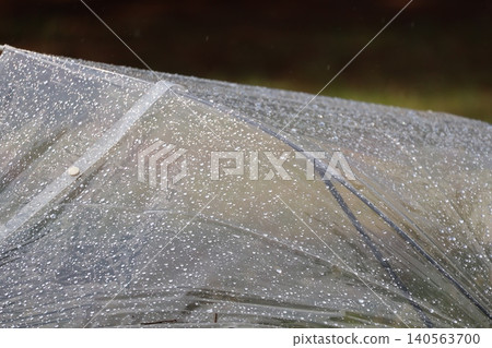 Vinyl umbrella that gets wet in the rain Vinyl umbrella that gets wet in the rain 140563700