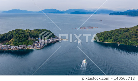 A ship sailing towards the entrance of Ine Bay. A ship sailing towards the entrance of Ine Bay. 140563718