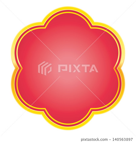 金邊紅獎章(花1) 金邊紅獎章(花1) 140563897
