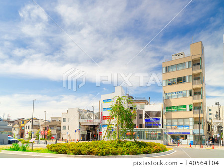 In front of Jujo Station on the JR Saikyo Line, Tokyo. In front of Jujo Station on the JR Saikyo Line, Tokyo. 140564104