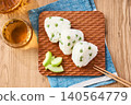 Green pea rice ball 140564779
