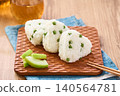 Green pea rice ball 140564781
