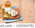 Green pea rice ball 140564782