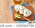 Green pea rice ball 140564788