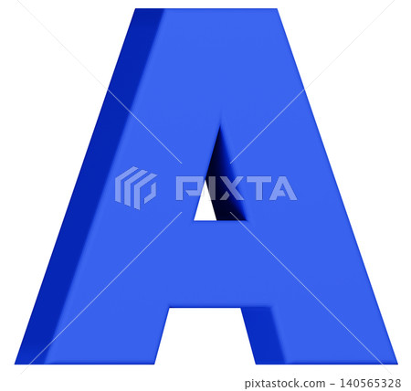 3D材質_字母A_藍色 3D材質_字母A_藍色 140565328