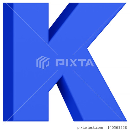 3D材質_字母_K_藍色 140565338