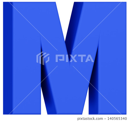 3D材質_字母M_藍色 140565340