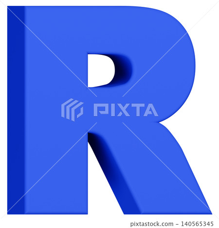 3D Material_Alphabet_R_Blue 3D Material_Alphabet_R_Blue 140565345