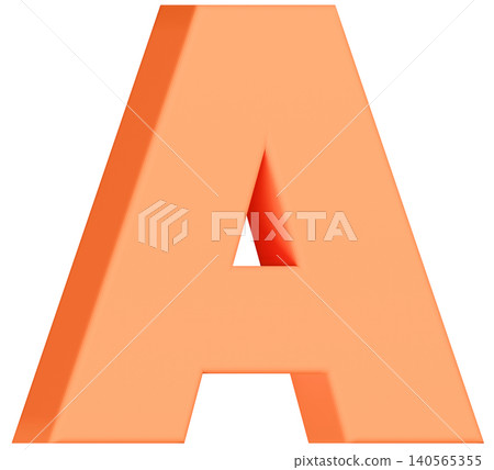 3D材質_字母A_橙色 3D材質_字母A_橙色 140565355