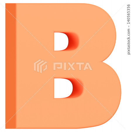 3D材質_字母_B_橙色 3D材質_字母_B_橙色 140565356