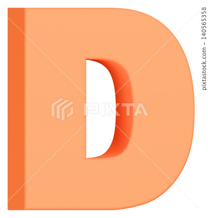 3D材質_字母D_橙色 3D材質_字母D_橙色 140565358