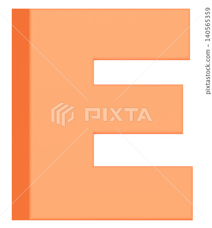 3D材質_字母E_橙色 3D材質_字母E_橙色 140565359