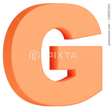 3D材質_字母_G_橙色 140565361