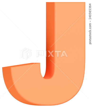 3D材質_字母_J_橙色 3D材質_字母_J_橙色 140565364
