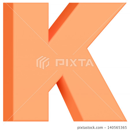 3D材質_字母_K_橙色 3D材質_字母_K_橙色 140565365