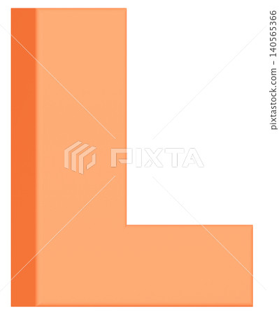 3D材質_字母_L_橙色 3D材質_字母_L_橙色 140565366