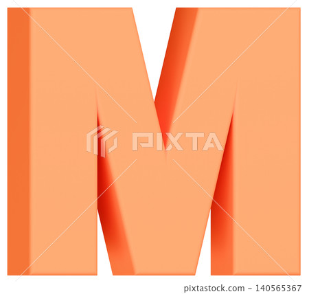 3D材質_字母M_橙色 3D材質_字母M_橙色 140565367