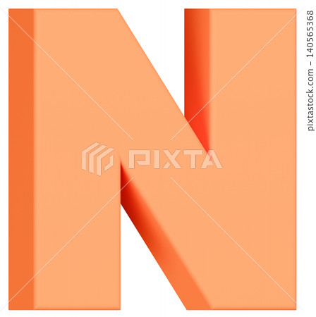 3D材質_字母_N_橙色 140565368