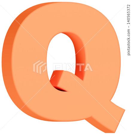 3D Material_Alphabet_Q_Orange 3D Material_Alphabet_Q_Orange 140565372