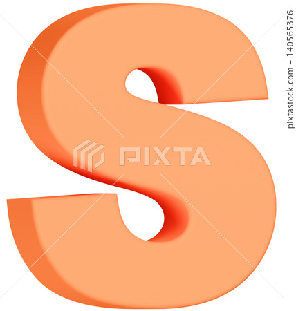 3D材質_字母_S_橙色 3D材質_字母_S_橙色 140565376