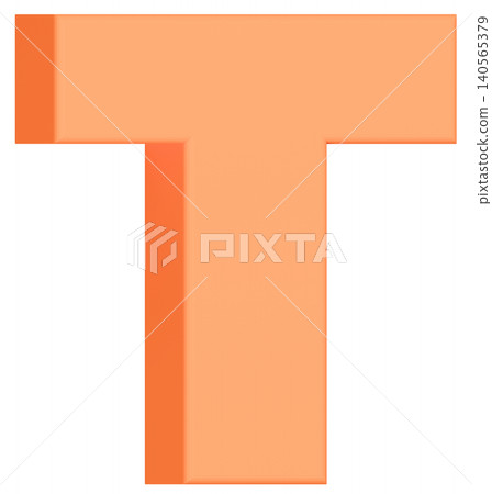 3D材質_字母_T_橙色 3D材質_字母_T_橙色 140565379