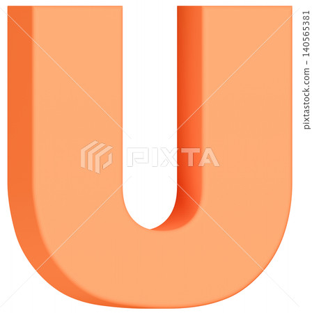 3D Material_Alphabet_U_Orange 3D Material_Alphabet_U_Orange 140565381