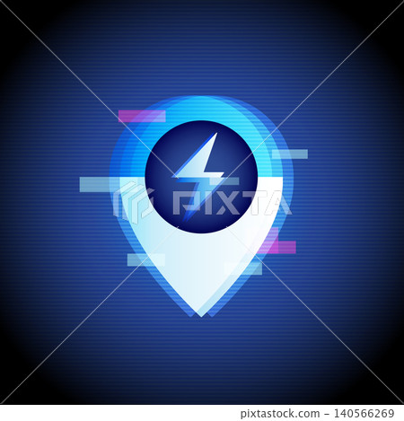 EV Charging Station Location Pin Icon Design EV Charging Station Location Pin Icon Design 140566269