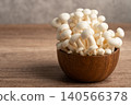 Shimeji, Fresh white bunapi mushroom from Asia. 140566378