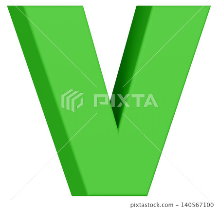 3D材質_字母_V_綠色 3D材質_字母_V_綠色 140567100