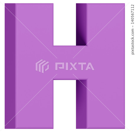 3D材質_字母_H_紫色 3D材質_字母_H_紫色 140567112