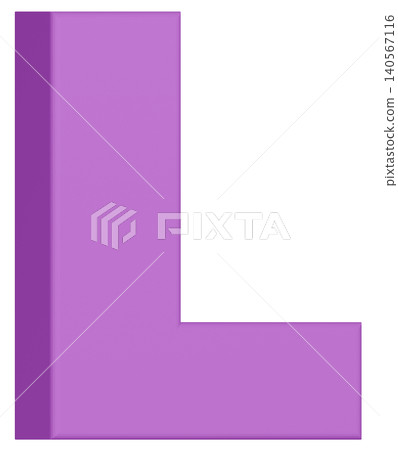 3D Material_Alphabet_L_Purple 3D Material_Alphabet_L_Purple 140567116