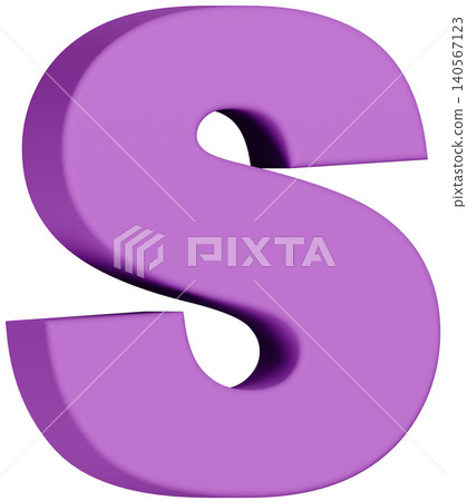3D Material_Alphabet_S_Purple 3D Material_Alphabet_S_Purple 140567123
