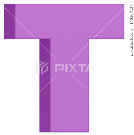 3D Material_Alphabet_T_Purple 3D Material_Alphabet_T_Purple 140567124