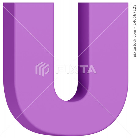 3D材質_字母_U_紫色 140567125