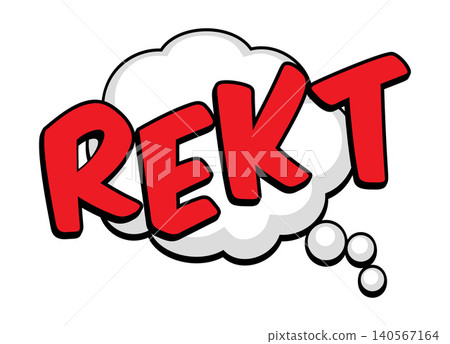 REKT Comic Book Pop Art Thought Bubble Graphic 140567164