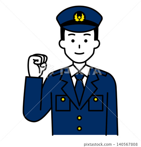 執行膽量的男性警察擺在 執行膽量的男性警察擺在 140567808