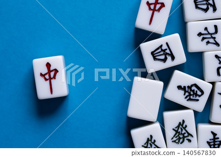 mahjong tiles lined up mahjong tiles lined up 140567830