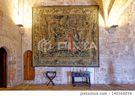 Royal palace of La Almudaina in Palma de Mallorca, Balearic islands, Spain 140568056
