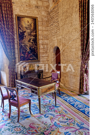 His Majesty The King Study in Royal palace of La Almudaina in Palma de Mallorca, Balearic islands, Spain His Majesty The King Study in Royal palace of La Almudaina in Palma de Mallorca, Balearic islands, Spain 140568066