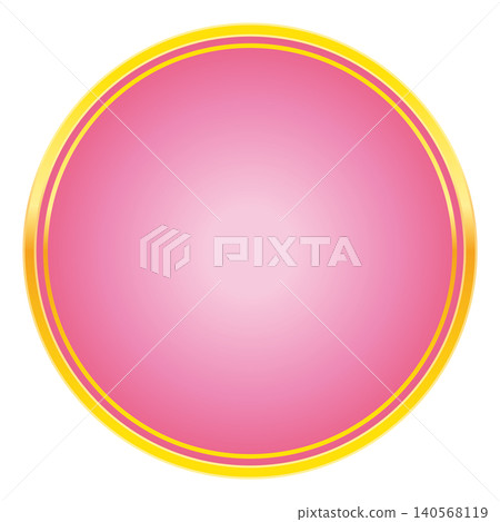 Pink medal with gold rim (round) Pink medal with gold rim (round) 140568119