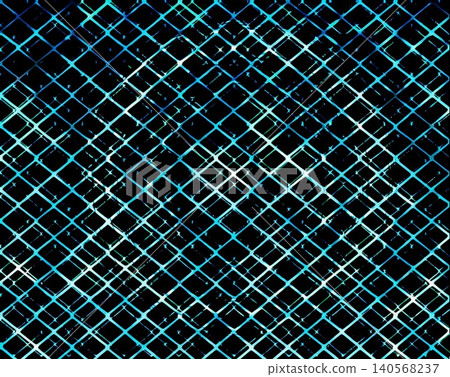 Background material: Black background with blue wire mesh seamless pattern 140568237