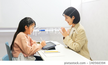 Cram school tablet teacher image Cram school tablet teacher image 140568394