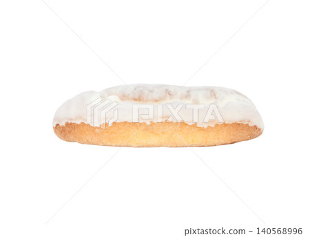 Lemon-flavored rare cheesecake éclair [white background, cutout] 140568996