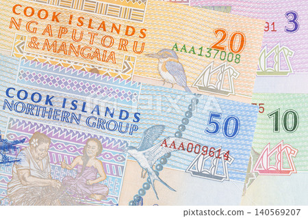 Cook Islands Dollar a business background 140569207