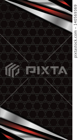 Abstract background design featuring intricate geometric patterns in black with silver and red accents, suitable for modern graphic projects and digital applications Abstract background design featuring intricate geometric patterns in black with silver and red accents, suitable for modern graphic projects and digital applications 140569369