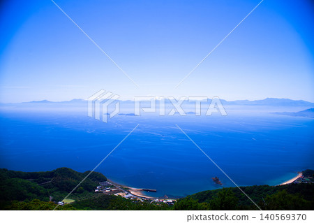 The Seto Inland Sea as seen from the mountains The Seto Inland Sea as seen from the mountains 140569370