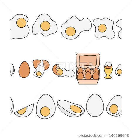 Egg colored horizontal border set hand drawn illustration. Vector graphic line art. Spring april holiday, celebration. Decoration design, print, banner. Vector illustration. Egg colored horizontal border set hand drawn illustration. Vector graphic line art. Spring april holiday, celebration. Decoration design, print, banner. Vector illustration. 140569648