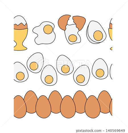Fresh and boiled farm eggs Egg colored horizontal border set hand drawn illustration. Vector graphic line art. Minimalistic design. Template for invitations, easter cards, greetings Stock Illustration Fresh and boiled farm eggs Egg colored horizontal border set hand drawn illustration. Vector graphic line art. Minimalistic design. Template for invitations, easter cards, greetings Stock Illustration 140569649