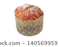 Easter sweet bread isolated on a white background. Home decor and cake. Village style. Christian religion traditions. 140569959