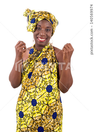 happy woman in traditional clothing happy woman in traditional clothing 140569974